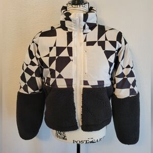 Beach Riot Lily Geometric Sherpa Cropped Jacket XS